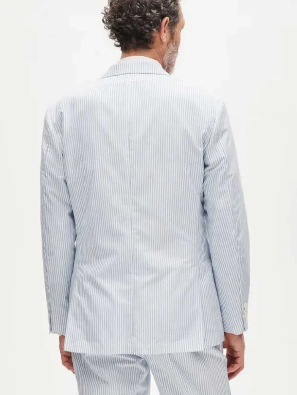 New 38R J.Crew Crosby classic-fit suit jacket in Portuguese cotton oxford stripe